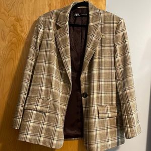 Zara Plaid Blazer